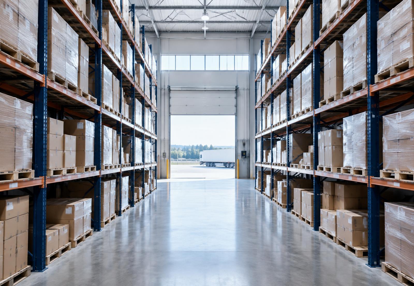 Organized wholesale distribution warehouse